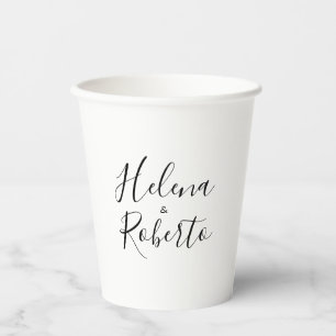 Calligraphie Formal Wedding Paper Cups Pappbecher