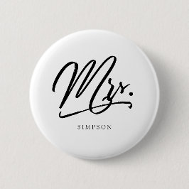 Calligraphie Frau elegante Button