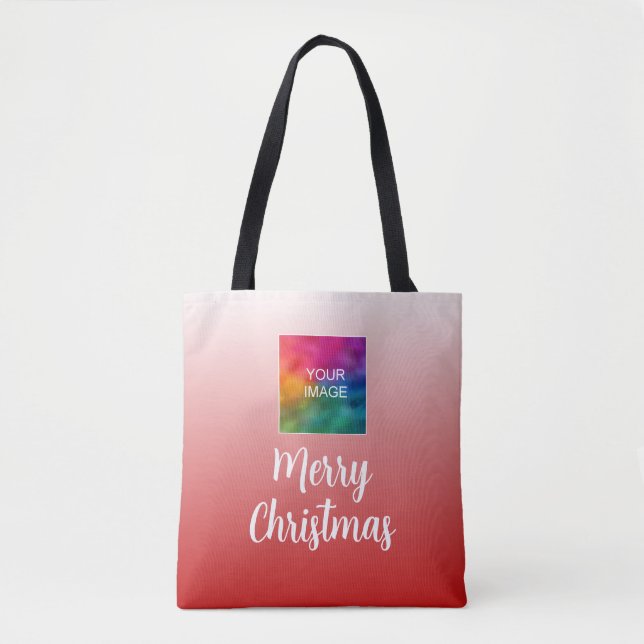 Calligraphie frohe Weihnachten mit Ihrem Foto / Lo Tasche (Vorderseite)