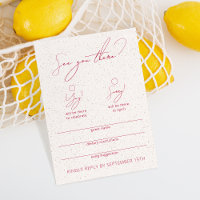 Calligraphie Funny moderne Carte RSVP blanche & Ma