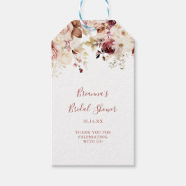 Calligraphie Graceful Floral Brautparty Geschenkanhänger