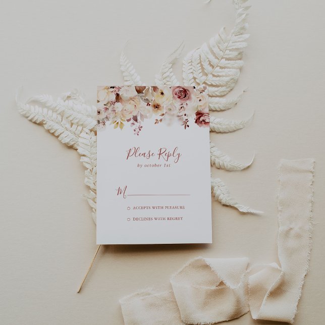 Calligraphie Graceful Floral RSVP (Créateur téléchargé)