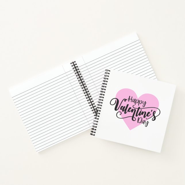 Calligraphie Heureuse Sainte-Valentin | CARNET (Intérieur)