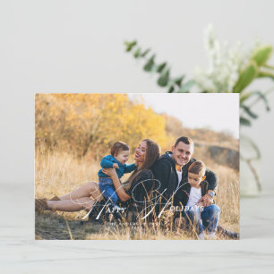 Calligraphie Joyeux Carte photo de vacances