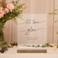 Calligraphie Laisser l'amour Mariage luisant Bâton