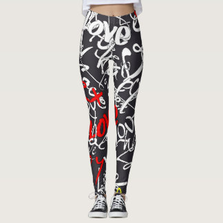 Calligraphie Love Yoga Leggings