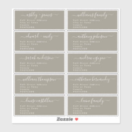Calligraphie Mariage Étiquette de adresse invité U