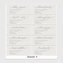 Calligraphie Mariage Étiquette de adresse invité U
