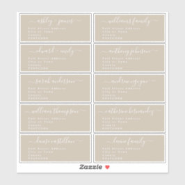 Calligraphie Mariage Étiquette de adresse invité U