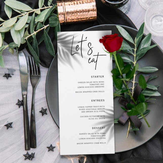 Calligraphie Mariage rustique Dîners Menu (Créateur téléchargé)