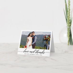 Calligraphie moderne amour Merci Mariage Note