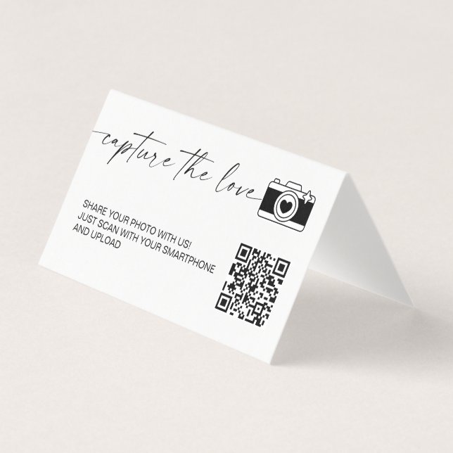 Calligraphie moderne Capturez l'amour QR code (Front)