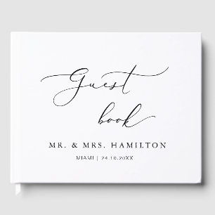 Calligraphie moderne Elégant Mariage Livre d'invit