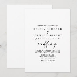 Calligraphie Moderne Elegante Hochzeit Einladung
