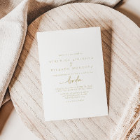Calligraphie Moderne Elegante Hochzeit Gold Spanis