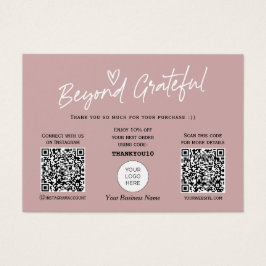 Calligraphie moderne et design carte de remercieme