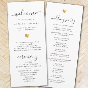 Calligraphie moderne Gold Programme de mariage de 