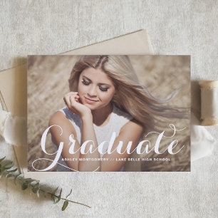 Calligraphie moderne Graduation Party Invitation