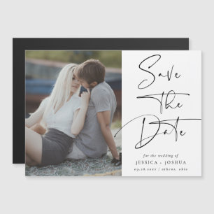 Calligraphie moderne Photo Sauvez le Magnet de dat