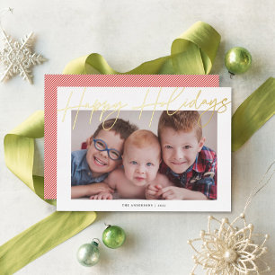 Calligraphie moderne Script Joyeux vacances photo