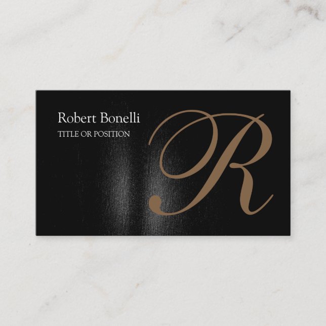 Calligraphie Monogramme Chic Carte de visite (Devant)