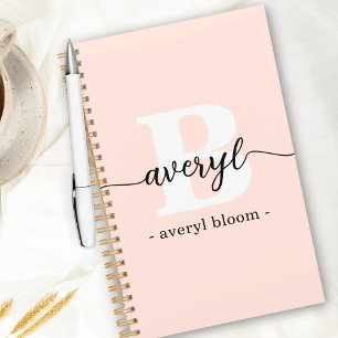 Calligraphie Monogramme Fille Nom initial Blush Ro