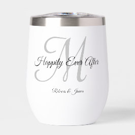Calligraphie Monogramme Heureux Jamais Après La Fê
