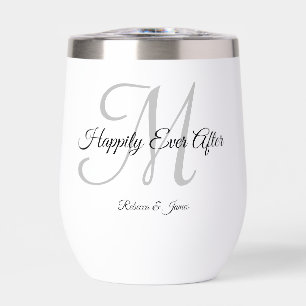 Calligraphie Monogramme Heureux Jamais Après La Fê