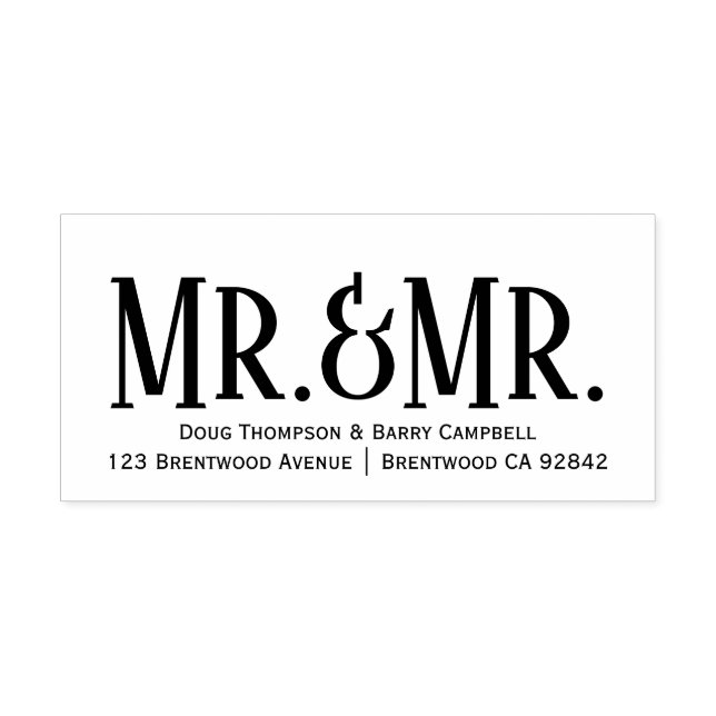 Calligraphie & Mr. Personalisiert Rubber Briefmark Permastempel (Design)