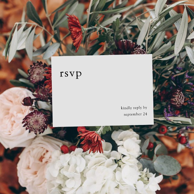 Calligraphie noir et blanc 9 avec RSVP de repas (Créateur téléchargé)