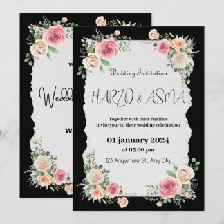 Calligraphie noire romantique Tous les Faire-part 