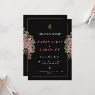 Calligraphie noire romantique Tous les Faire-part 