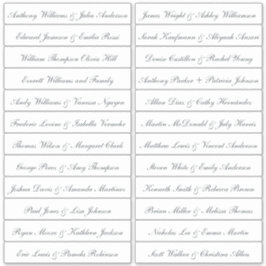 Calligraphie Nom de l'invité Étiquettes Transparen