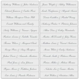 Calligraphie Nom de l'invité Étiquettes Transparen