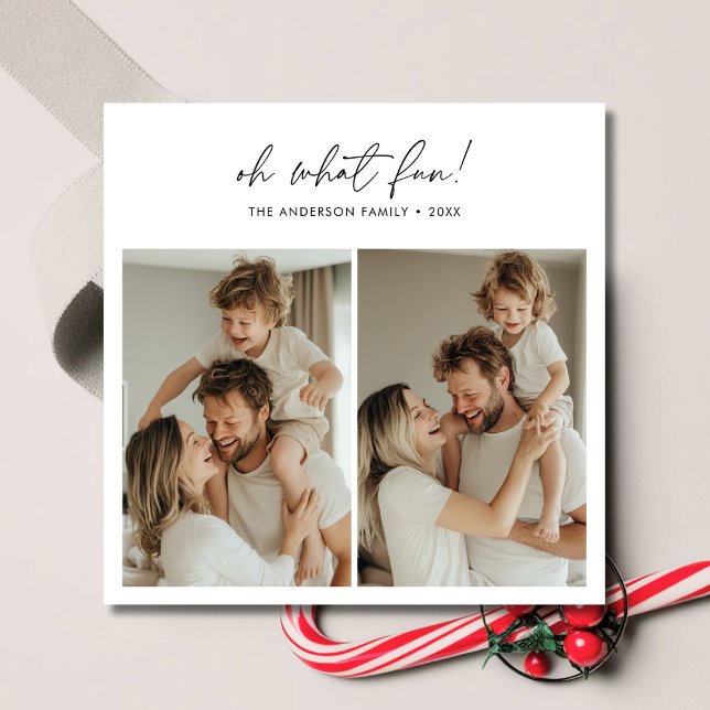 Calligraphie Oh, was Spaß Weihnachten Familie Foto (Von Creator hochgeladen)