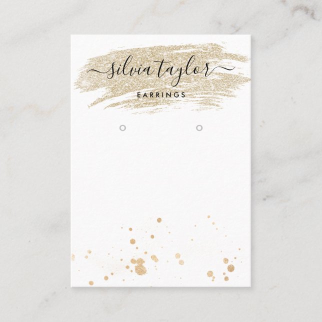 Calligraphie or parties scintillant Elevage carte  (Devant)