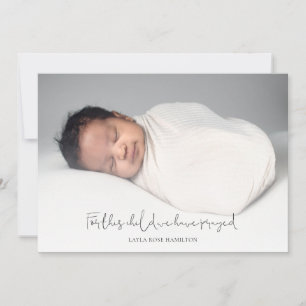 Calligraphie Photo Nouveau bébé Merci religieux