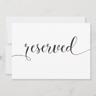 Calligraphie Reservierte Schildkarte für Hochzeite