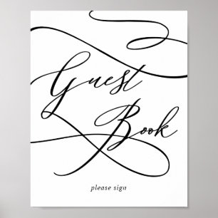 Calligraphie romantique Symbole du livre d'or