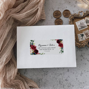 Calligraphie rustique Mariage Étiquette de adresse