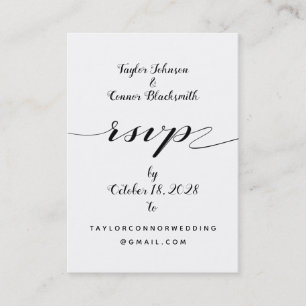 Calligraphie rustique RSVP & Détails Carte en lign