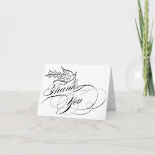 Calligraphie Script Dove Merci