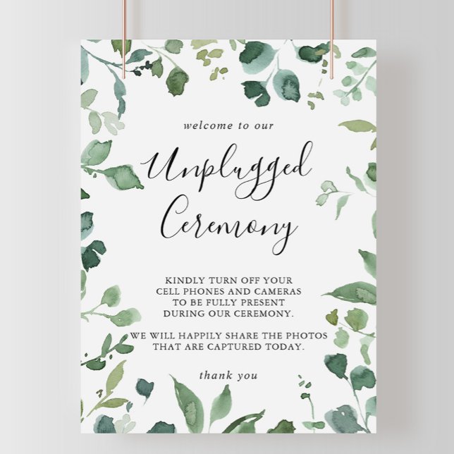 Calligraphie-Script-Foliage-Zeichen für nicht eing Poster (Von Creator hochgeladen)