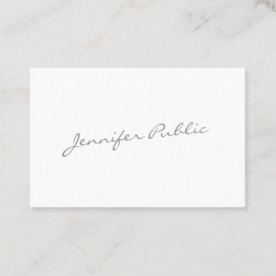 Calligraphie Script Moderne Elegante Einfache Tren Visitenkarte