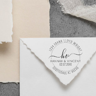 Calligraphie-Script-Rücksendeadresse für das Hochz Permastempel