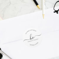 Calligraphie-Script-Rücksendeadresse für das Hochz