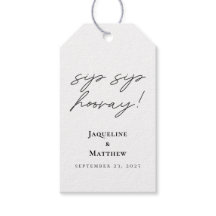 Calligraphie Sip Hooray Schwarz-weiße Hochzeit