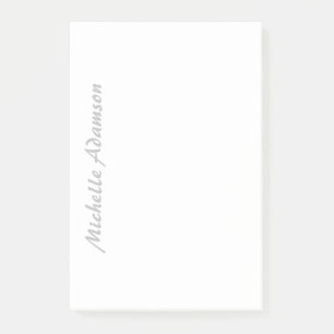 Calligraphie Stilvoll Elegant Schlicht Graue Bezei Post-it Klebezettel