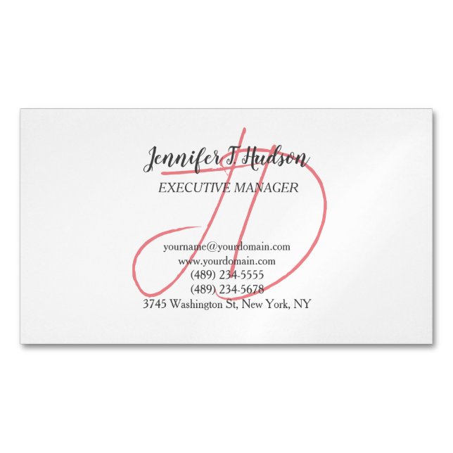 Calligraphie-Trends in klassischer Schriftzeichen- Magnetische Visitenkarte (Vorderseite)