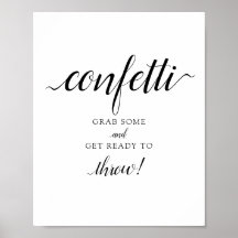 Calligraphie Wedding "Confetti Sign"